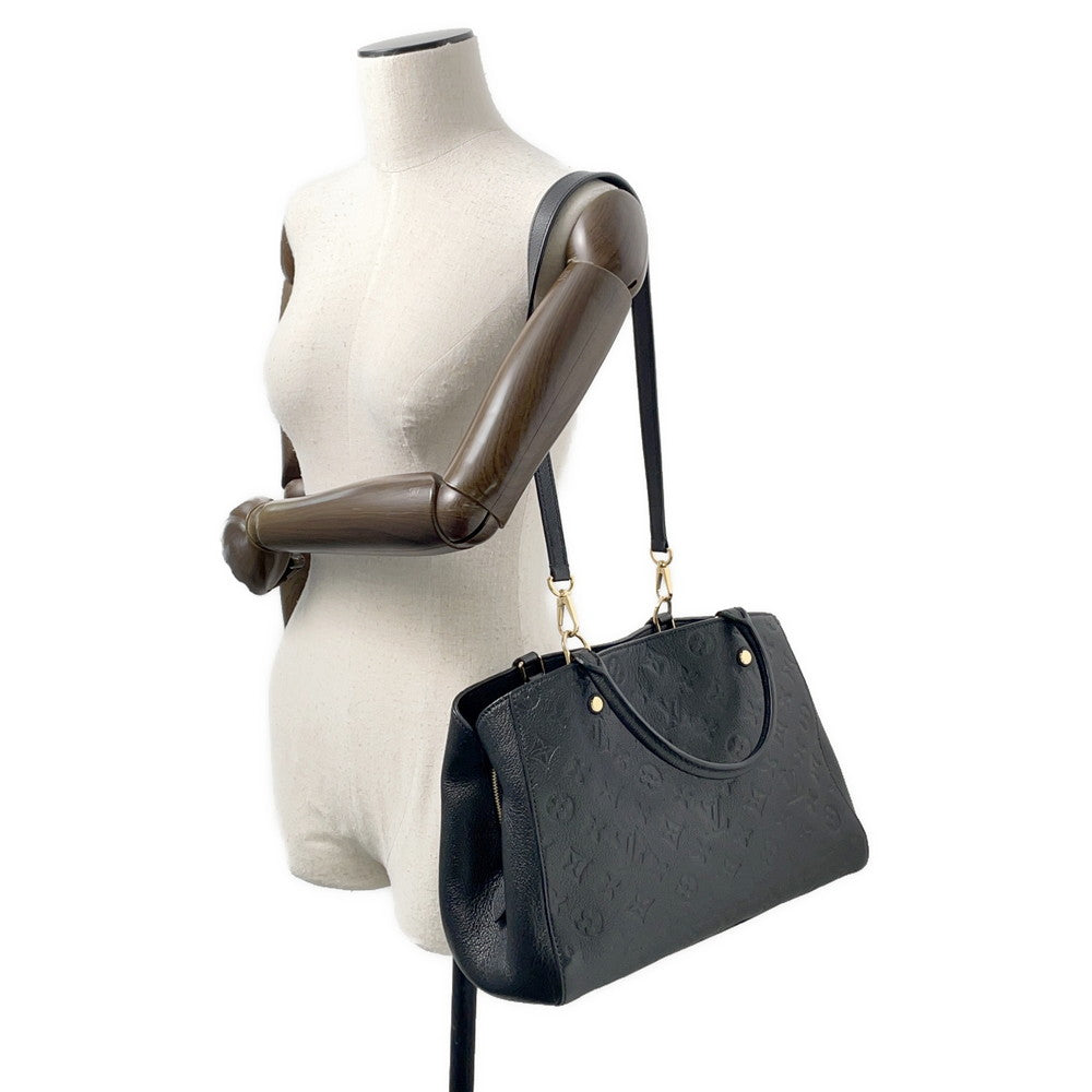 LOUIS VUITTON Montaigne NoirM41048 Monogram Empreinte Leather Size MM