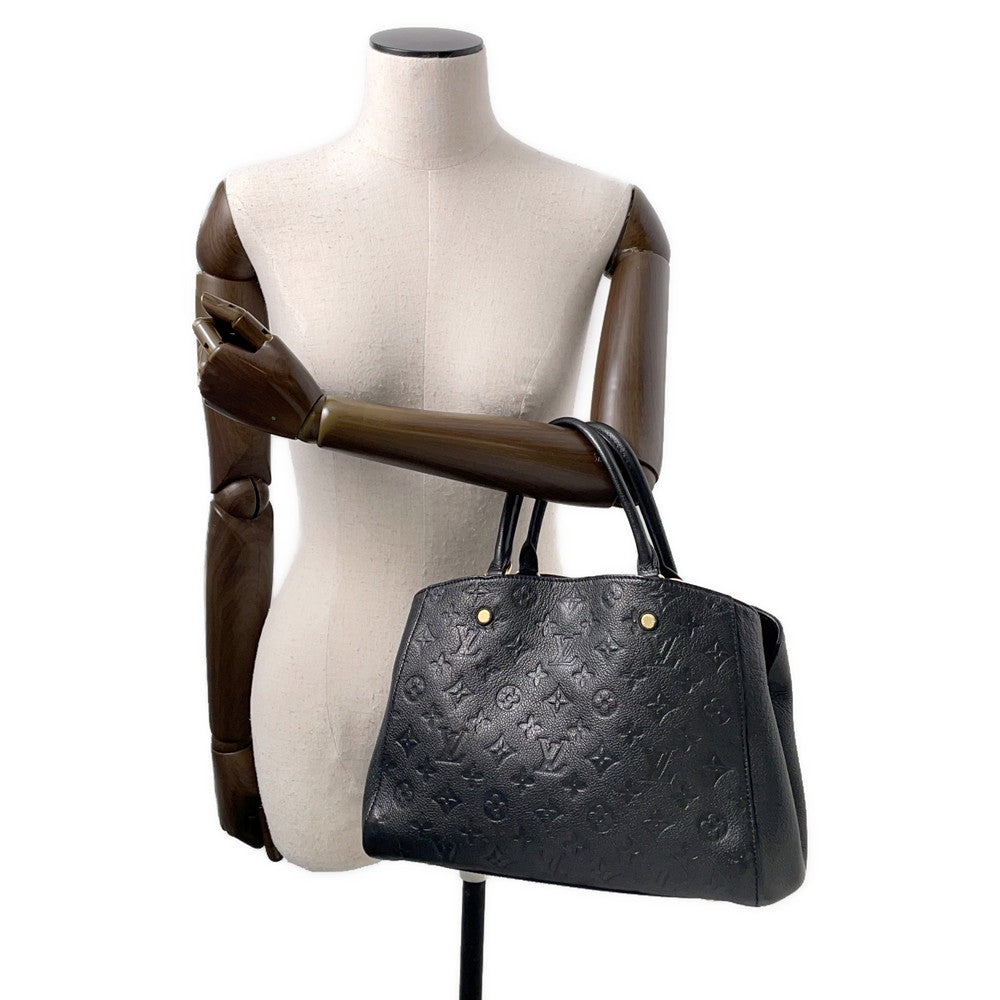 LOUIS VUITTON Montaigne NoirM41048 Monogram Empreinte Leather Size MM