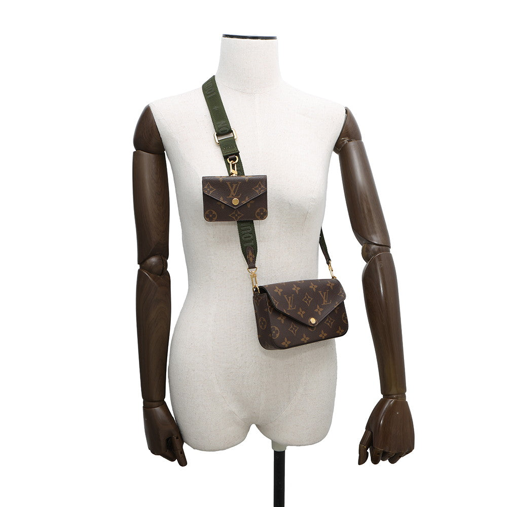 LOUIS VUITTON Multiie Pochette GreenM80091 Monogram