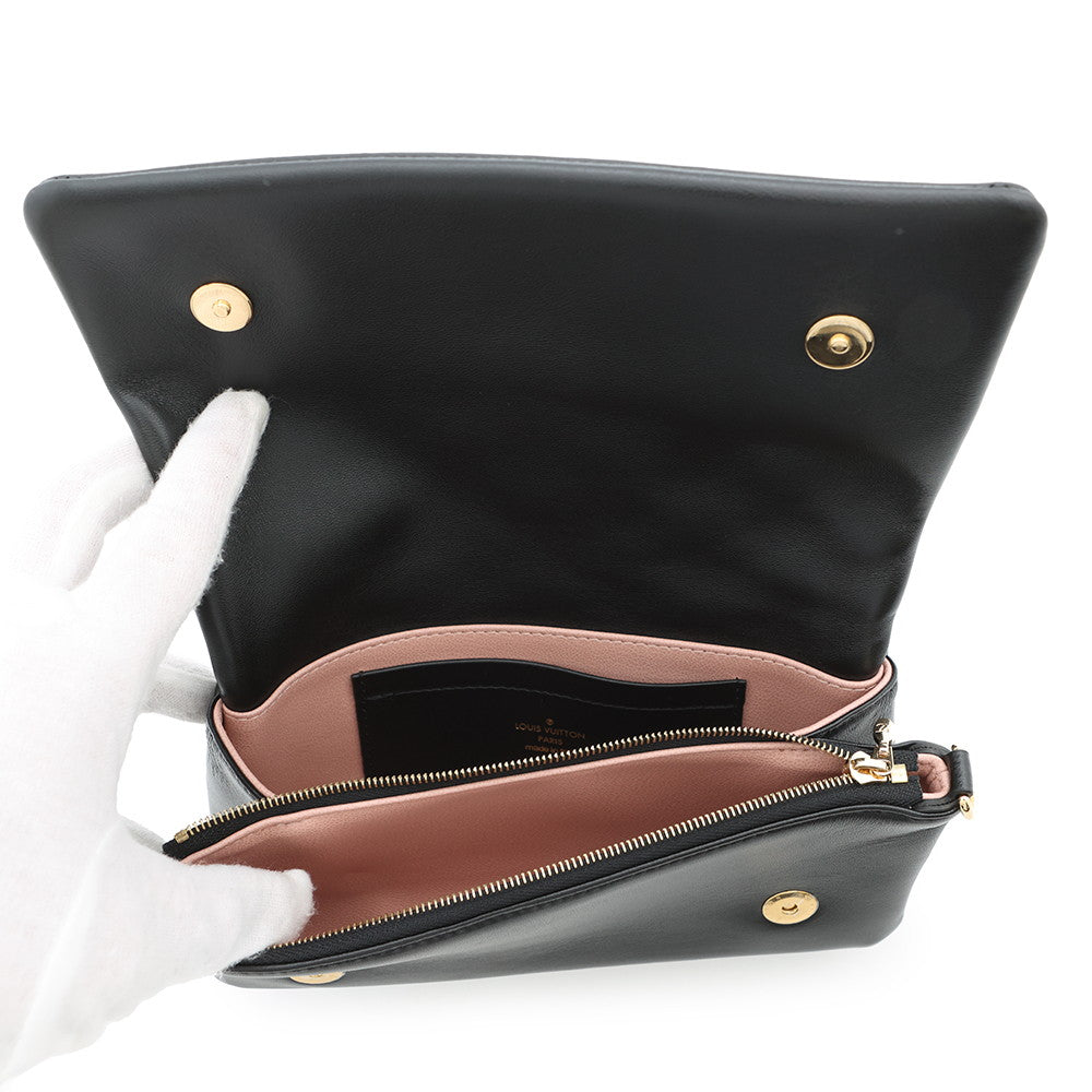 LOUIS VUITTON PochetteCoussin Noir/PinkM83359 Monogram・Pattern Lamb Leather