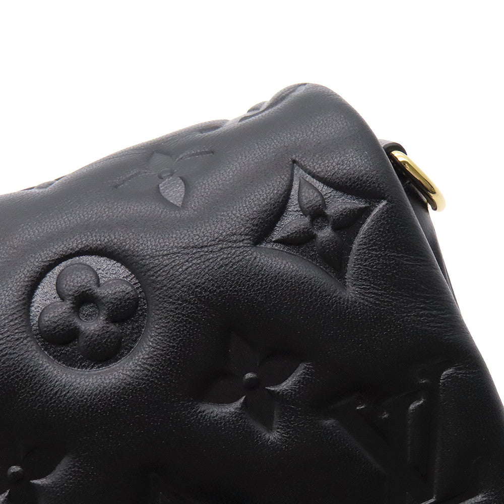 LOUIS VUITTON PochetteCoussin Noir/PinkM83359 Monogram・Pattern Lamb Leather