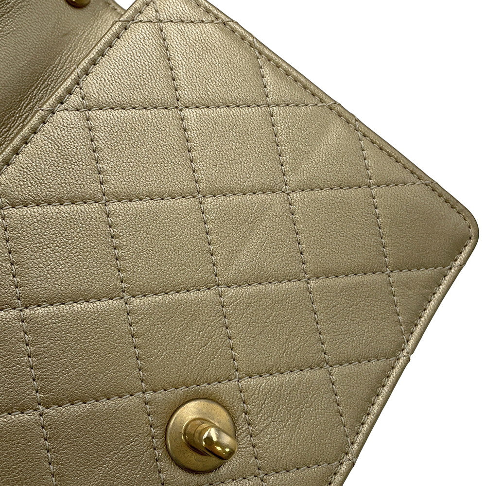 CHANEL Matelasse ChainShoulder Bag GoldAS0585 Leather