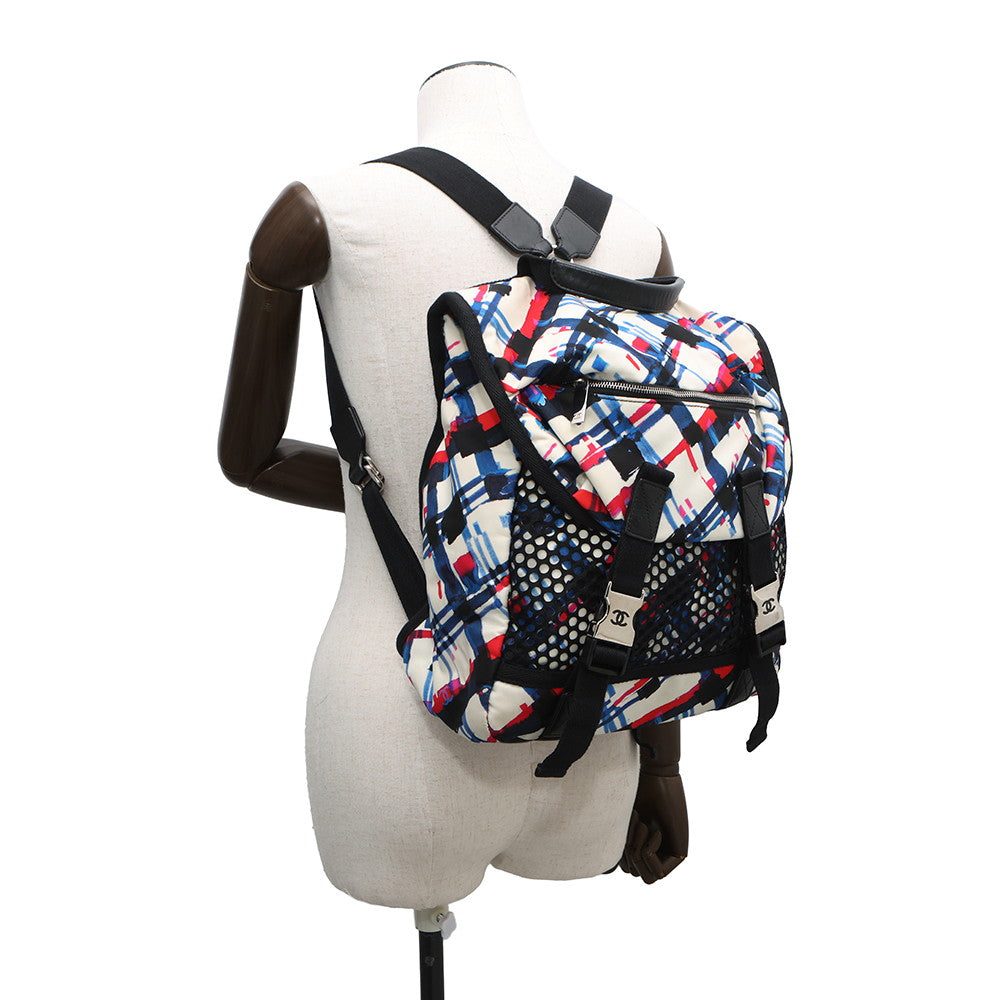CHANEL Airline Backpack White/MulticolorA93326 Nylon