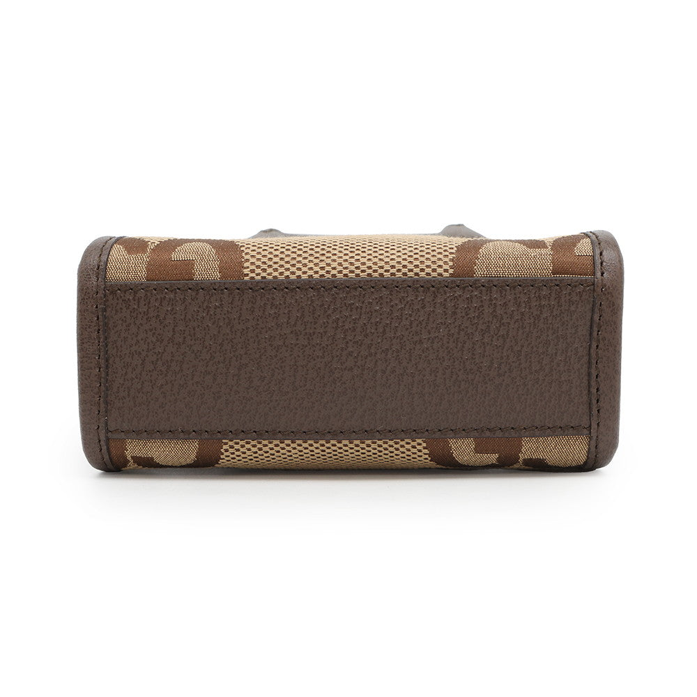 GUCCI Jumbo GG 2WAY Shoulder Bag Brown699406 Canvas Leather Size Mini