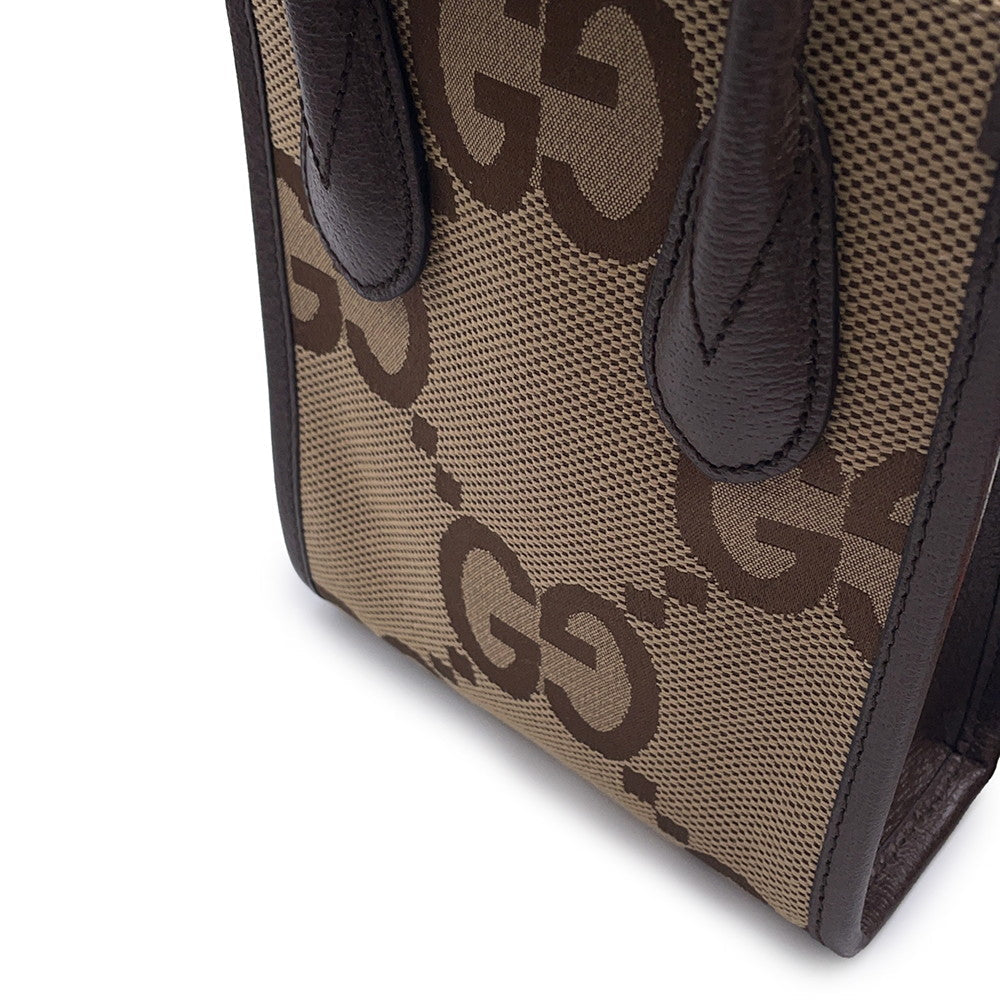 GUCCI Jumbo GG 2WAY Shoulder Bag Brown699406 Canvas Leather Size Mini