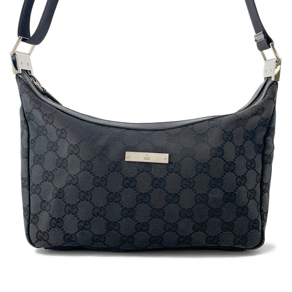 GUCCI GG Canvas One Shoulder Bag Black019 0433 Canvas Leather