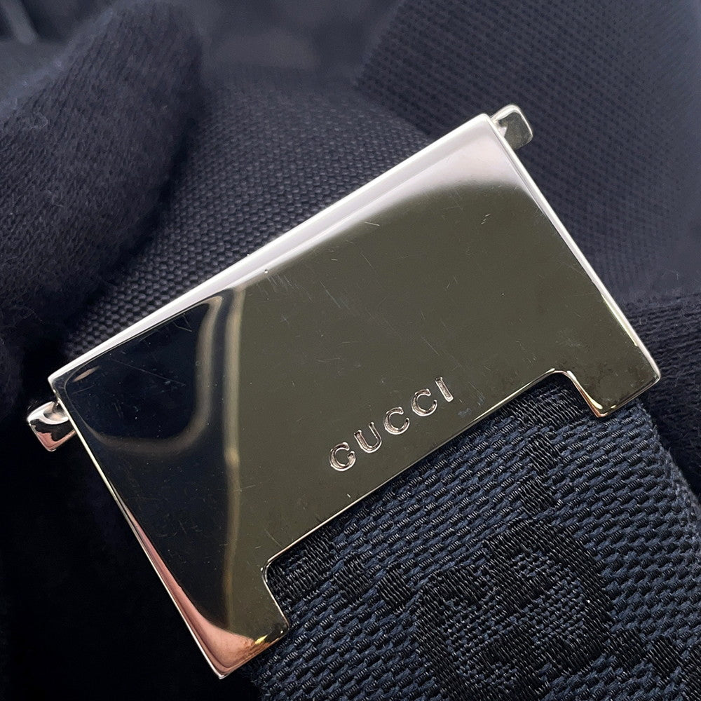 GUCCI GG Canvas One Shoulder Bag Black019 0433 Canvas Leather