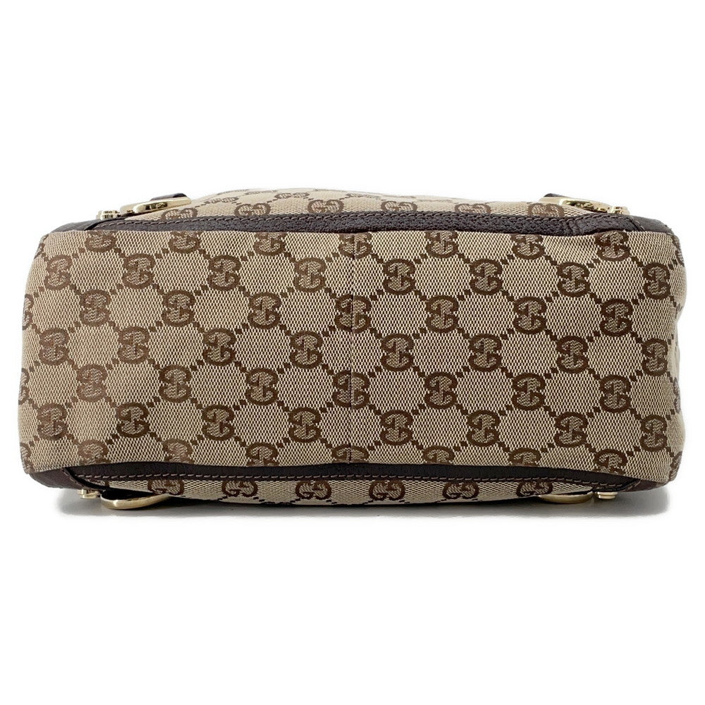 GUCCI GG Canvas Abbey Tote Bag Brown130739 Canvas Leather