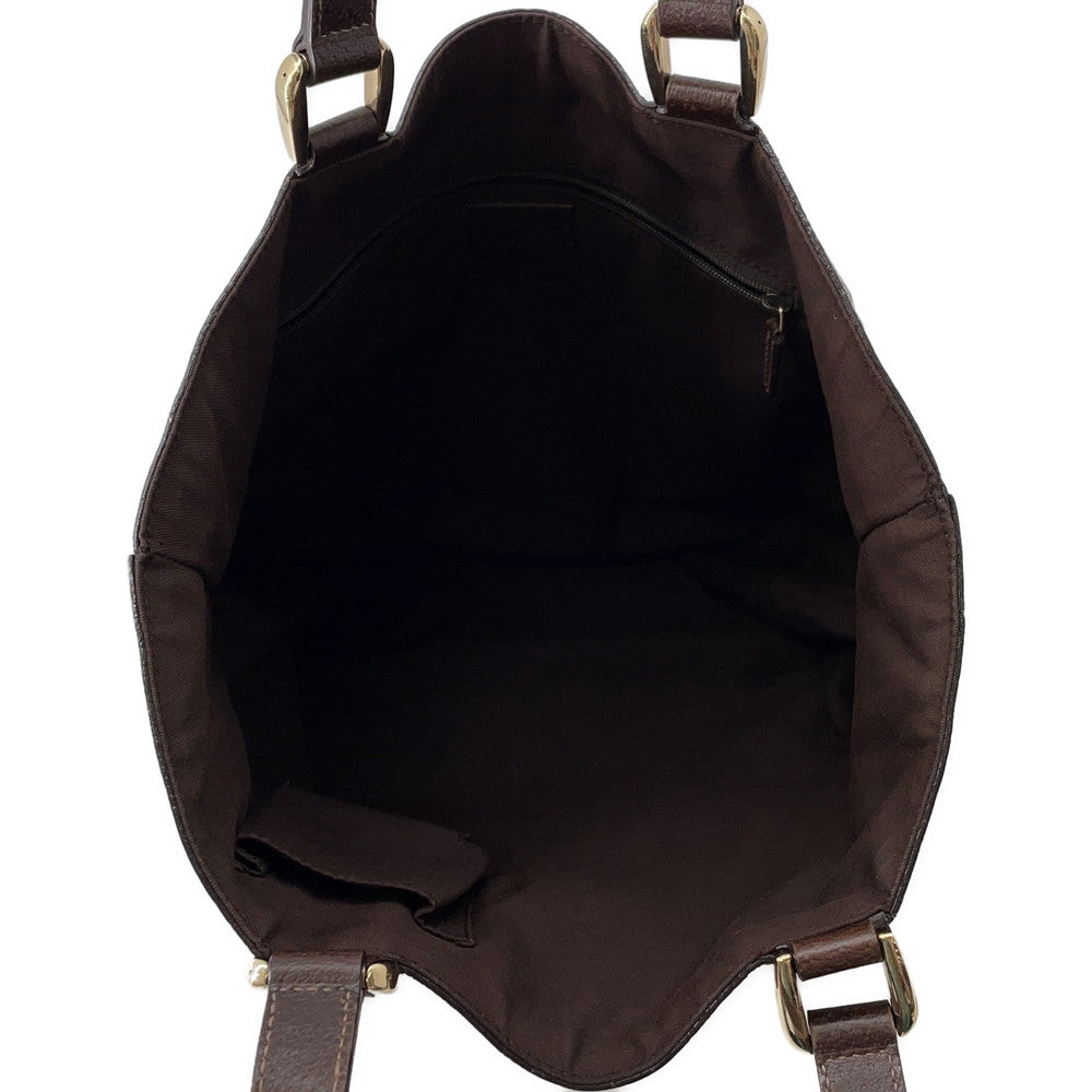 GUCCI GG Canvas Abbey Tote Bag Brown130739 Canvas Leather