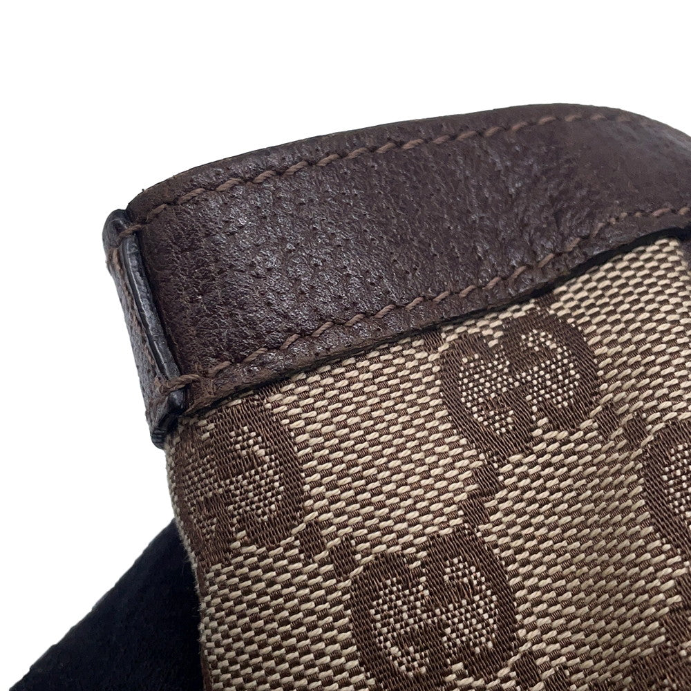 GUCCI GG Canvas Abbey Tote Bag Brown130739 Canvas Leather