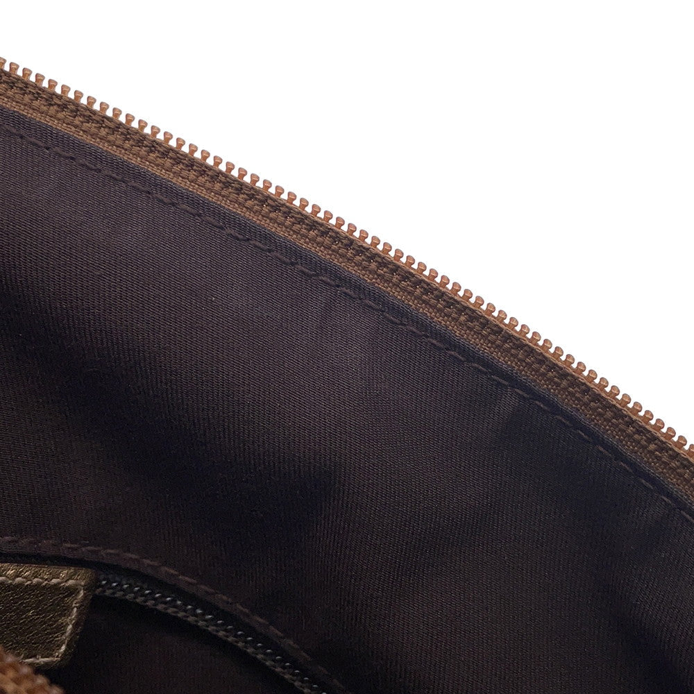 GUCCI GG Canvas Shoulder Bag Beige/Gold145857 Canvas Leather