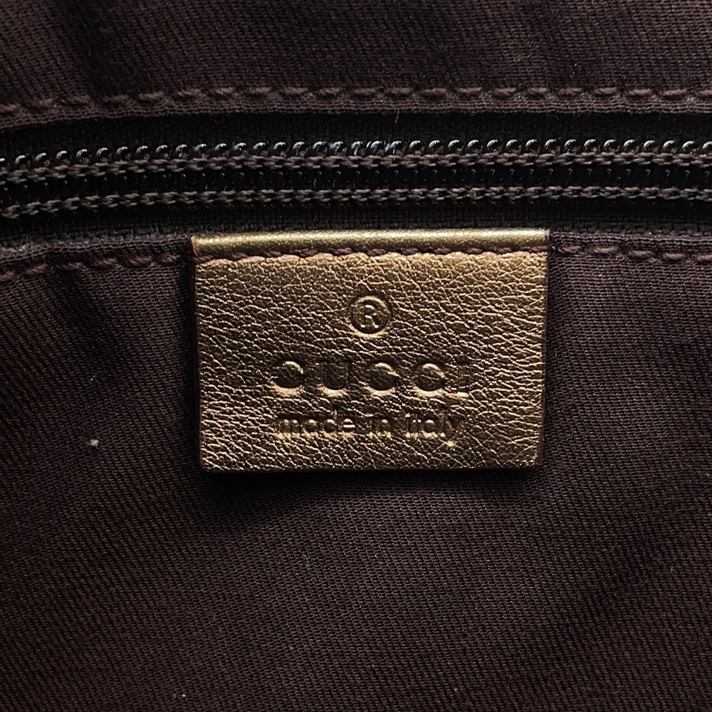 GUCCI GG Canvas Shoulder Bag Beige/Gold145857 Canvas Leather