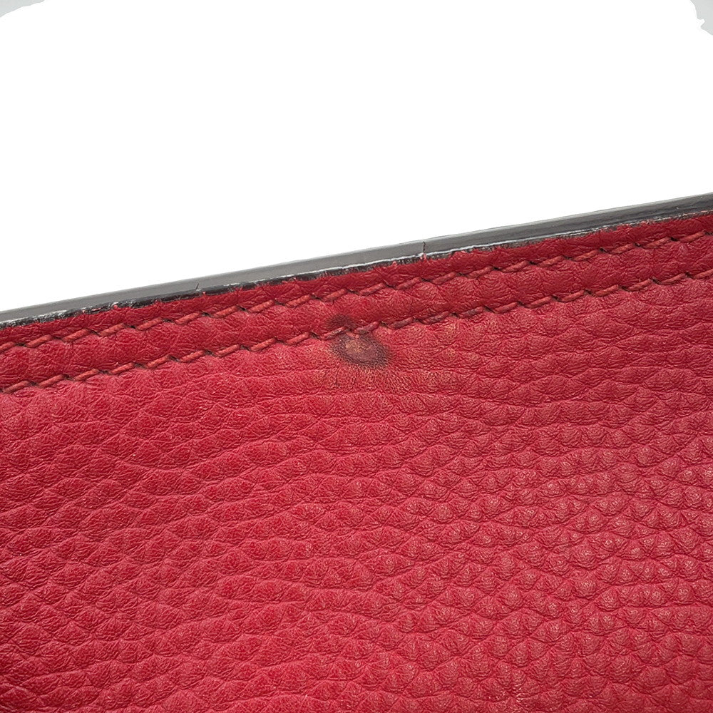 GUCCI Daily 2WAY Handbag Red370831 Bamboo Leather