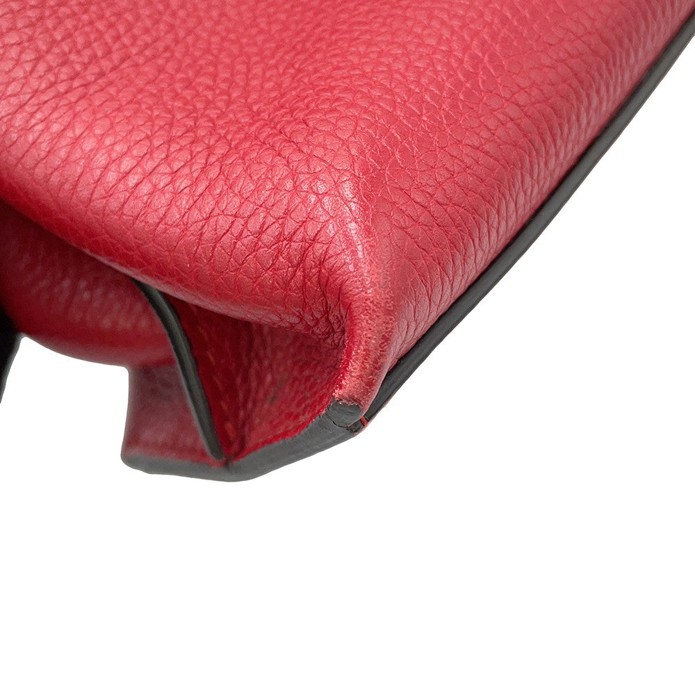GUCCI Daily 2WAY Handbag Red370831 Bamboo Leather