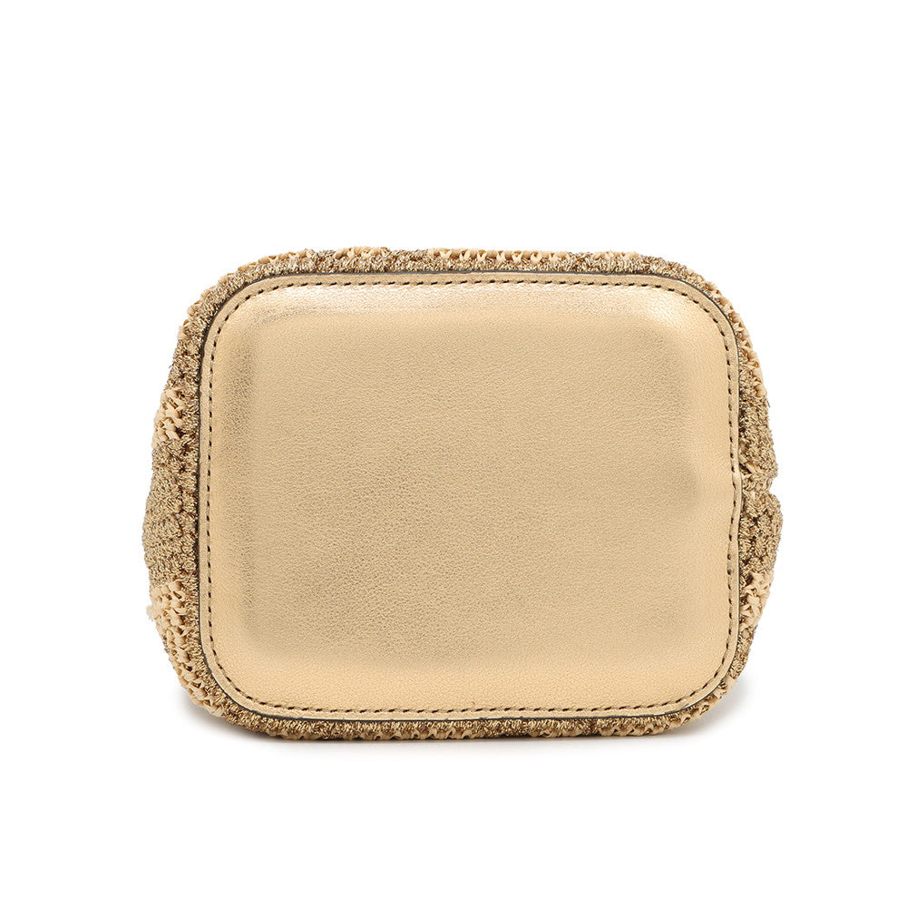 FENDI Montrezor Gold8BS010 Straw Leather Size Mini