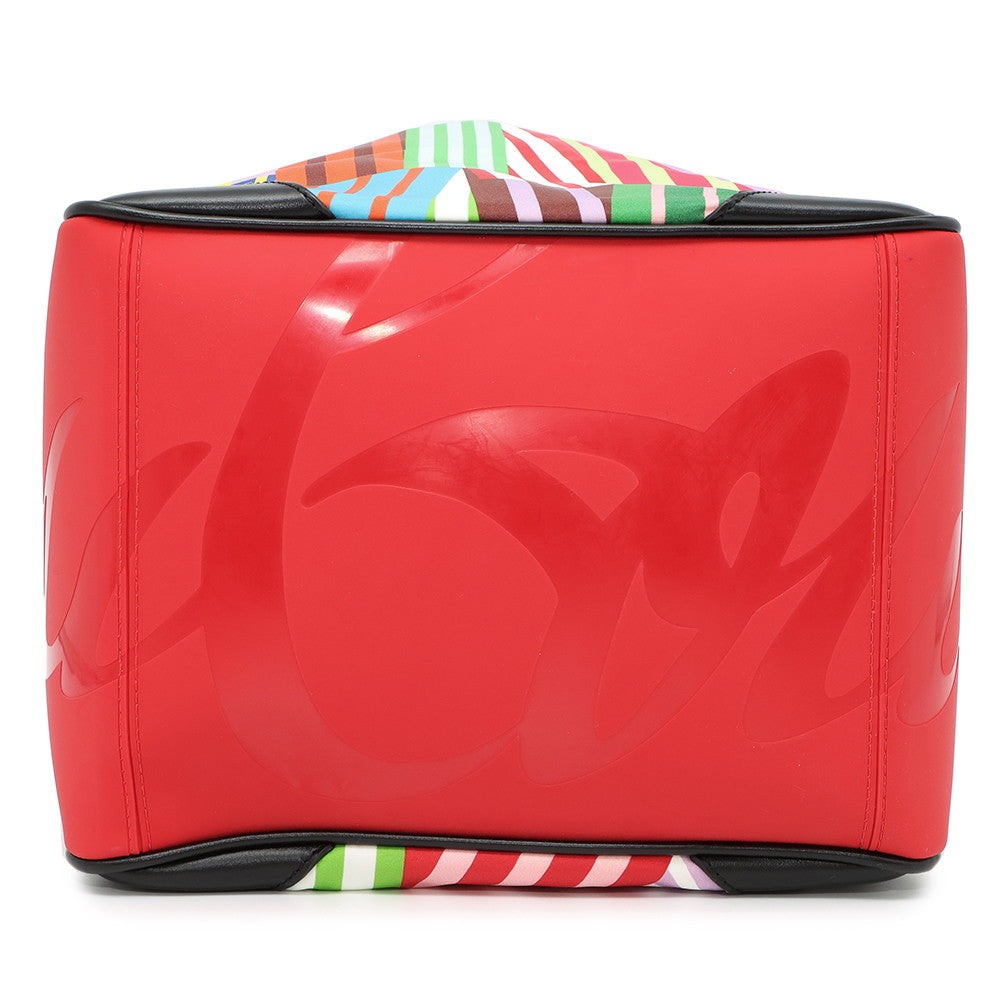 Christian Louboutin Sailor Swim Drawstring BagShoulder Bag Red/Multicolor3225106 Rubber Nylon
