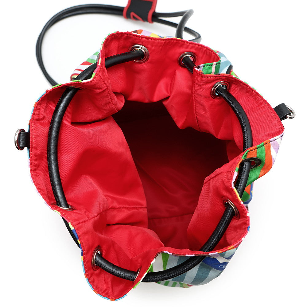 Christian Louboutin Sailor Swim Drawstring BagShoulder Bag Red/Multicolor3225106 Rubber Nylon