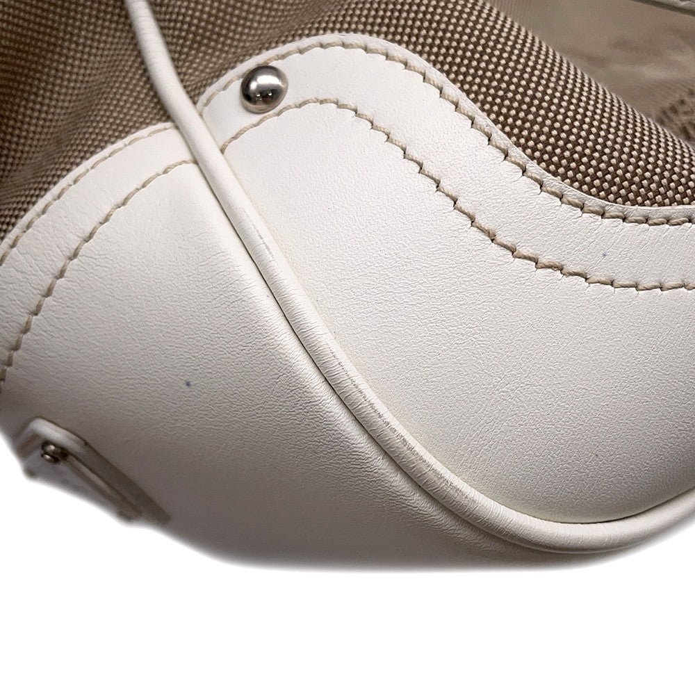 PRADA Logo jacquard handbag Beige/WhiteBR3417 Canvas Leather