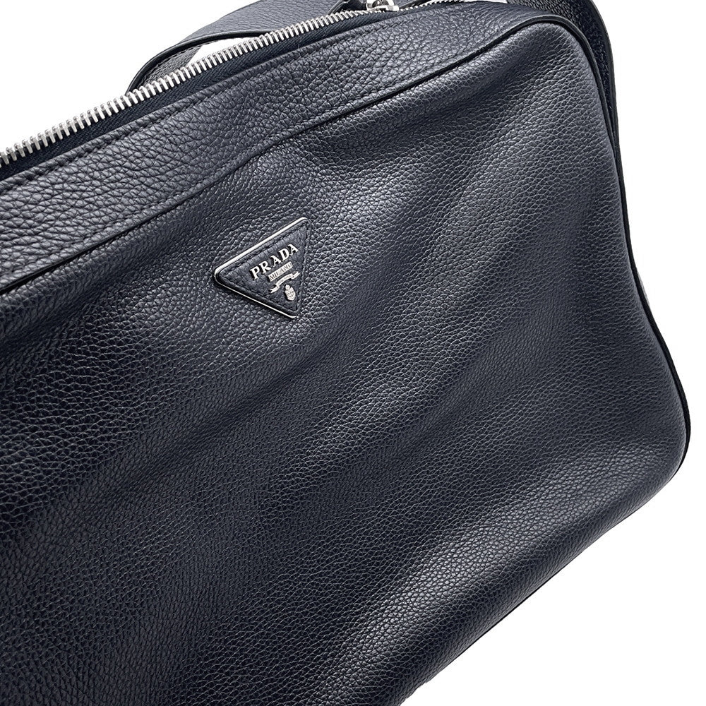 PRADA One Shoulder Bag Navy1BC023 Leather