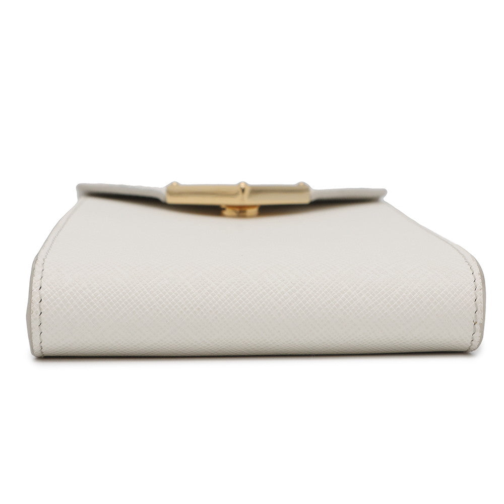 PRADA Mini Shoulder Bag White1BP050 Saffiano LeatherLeather