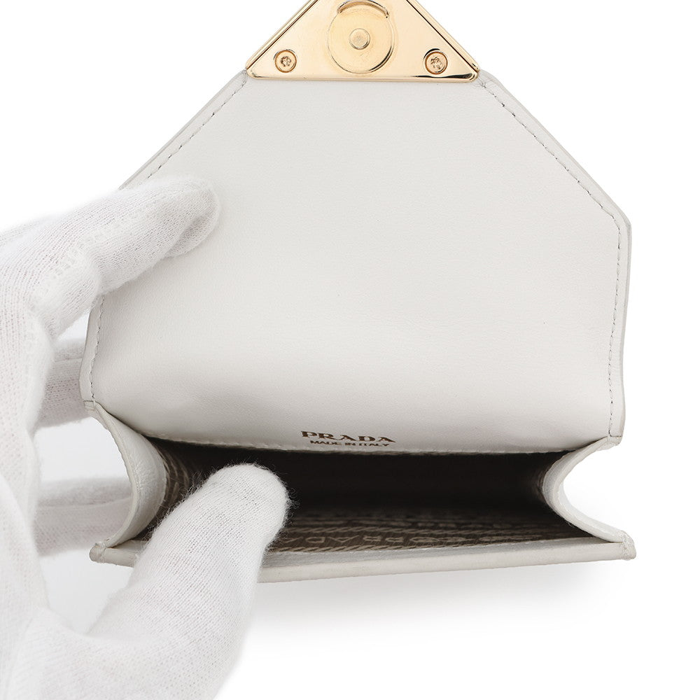 PRADA Mini Shoulder Bag White1BP050 Saffiano LeatherLeather