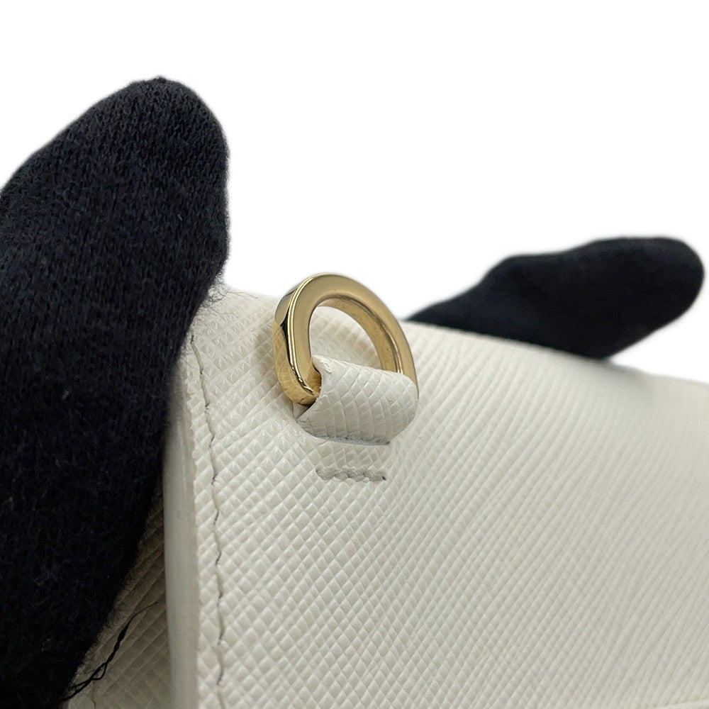 PRADA Mini Shoulder Bag White1BP050 Saffiano LeatherLeather