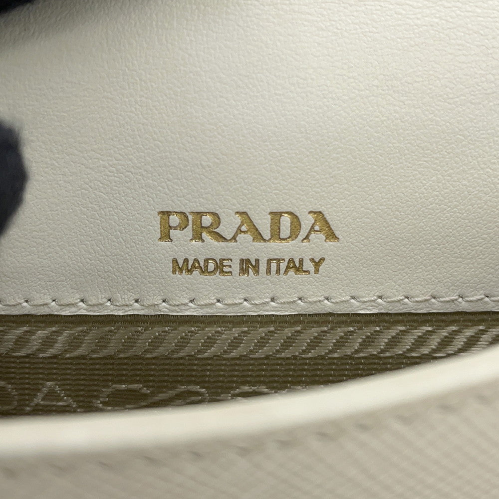 PRADA Mini Shoulder Bag White1BP050 Saffiano LeatherLeather