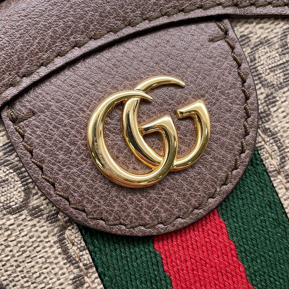 GUCCI GG Supreme Ophidia Beige/Brown550618 PVC Leather