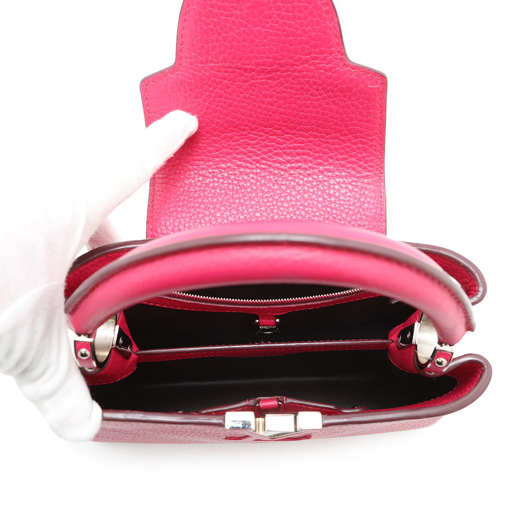 LOUIS VUITTON Capucines PinkM90294 Taurillon Leather Size BB