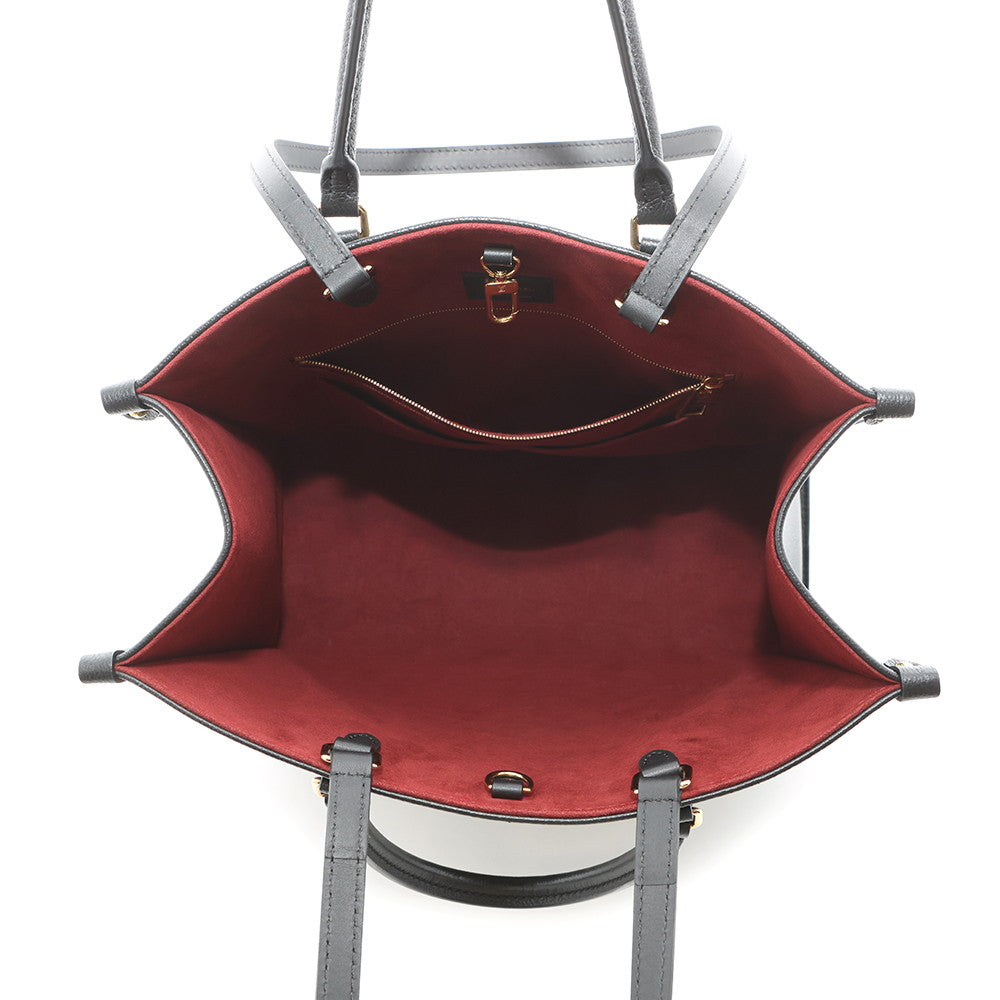 LOUIS VUITTON Onthego Noir/BeigeM45495 Bicolor Monogram Empreinte Leather Size MM