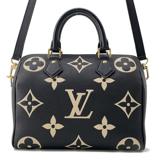 LOUIS VUITTON Speedy Bandouliere Noir/RedM58947 Bicolor Monogram Empreinte Leather Size 25