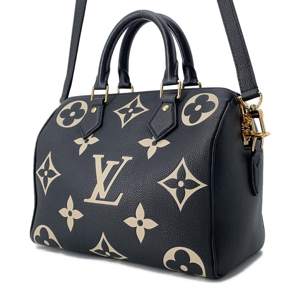 LOUIS VUITTON Speedy Bandouliere Noir/RedM58947 Bicolor Monogram Empreinte Leather Size 25