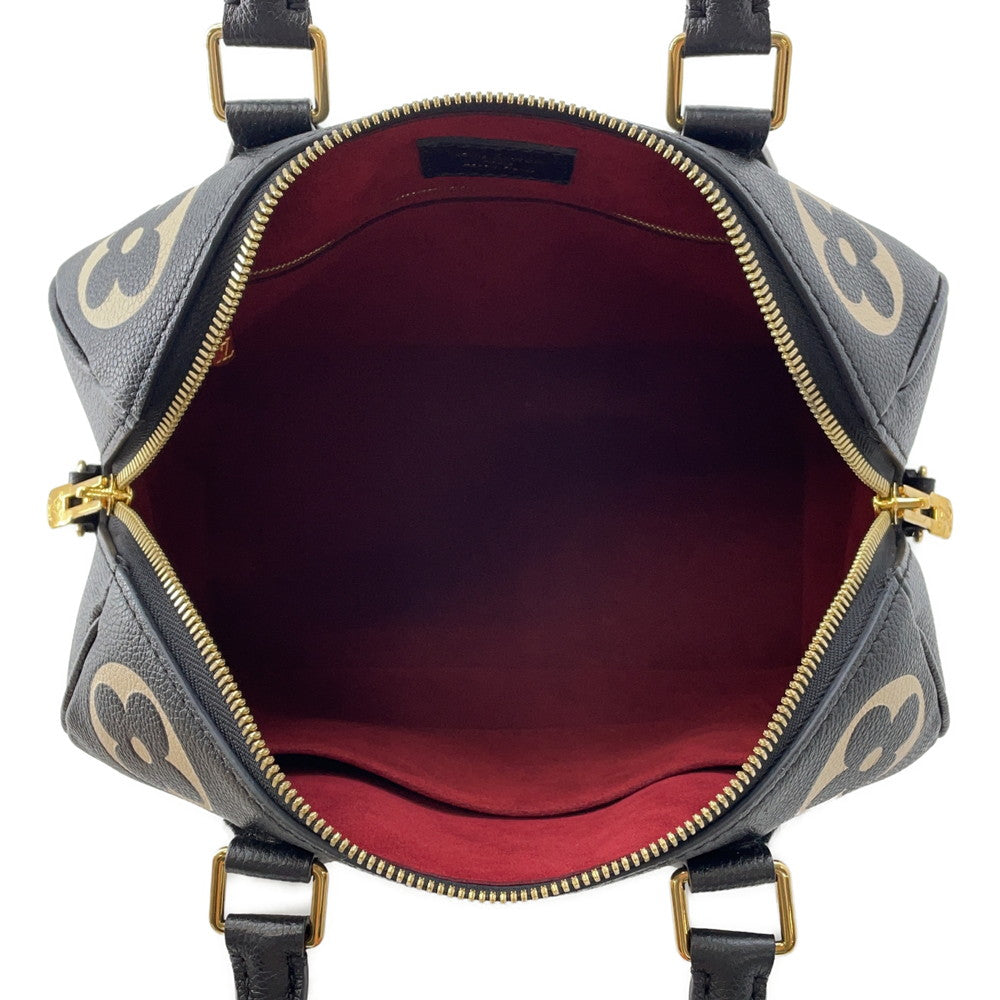 LOUIS VUITTON Speedy Bandouliere Noir/RedM58947 Bicolor Monogram Empreinte Leather Size 25