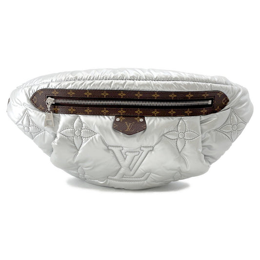 LOUIS VUITTON Pillow Maxi Bumbag Silver/BrownM20971 Recycled MetallicNylon Monogram