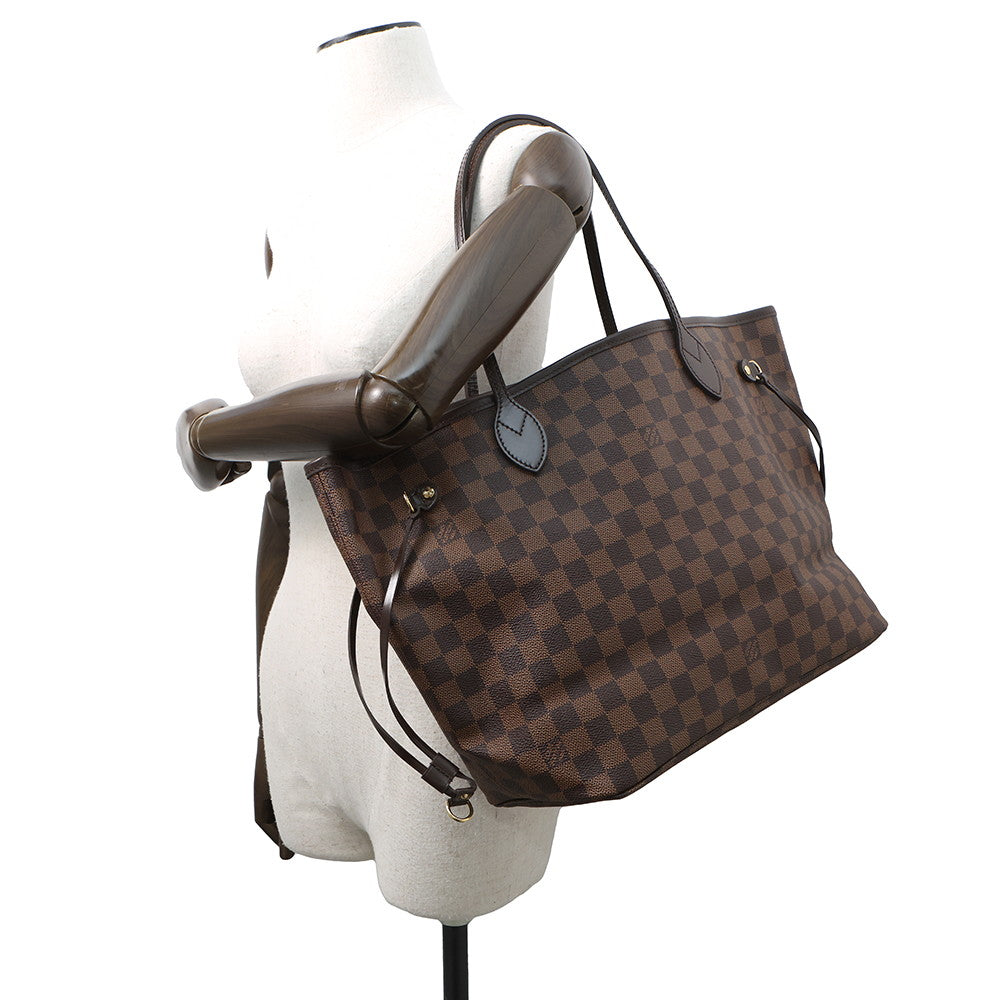 LOUIS VUITTON Neverfull CeriseN51105 Damier Ebene Canvas Size MM