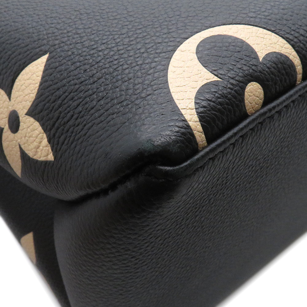 LOUIS VUITTON Petit Palais Noir/BeigeM58913 Bicolor Monogram Empreinte Leather Size PM