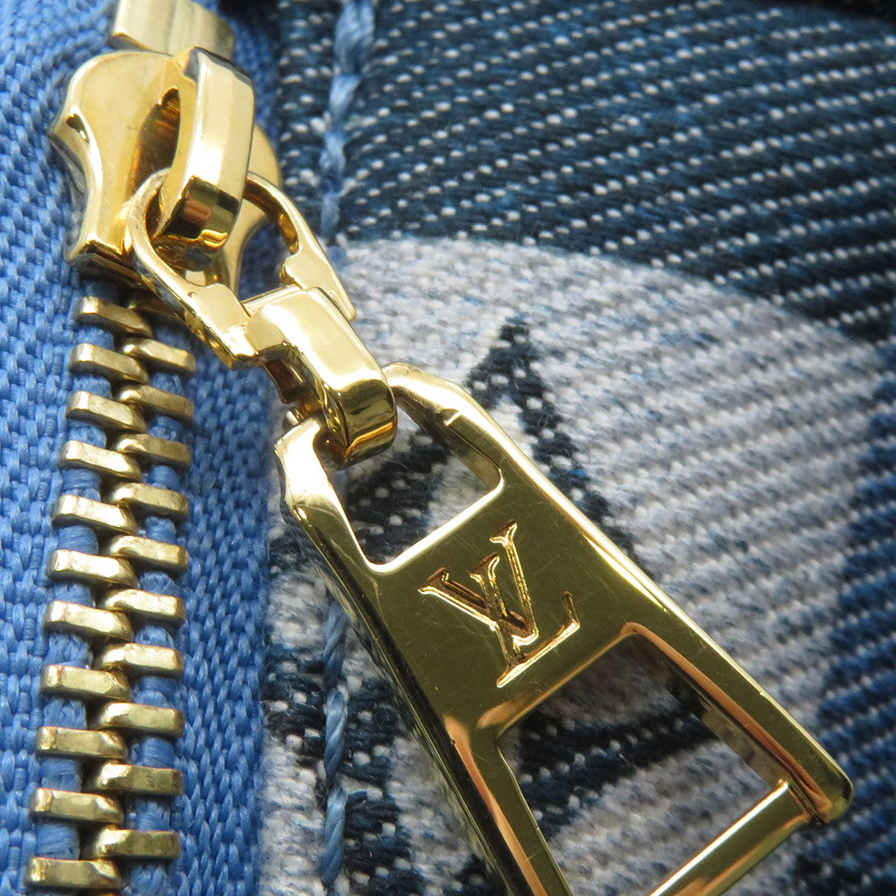 LOUIS VUITTON Palm Springs Backpack Blue/RedM45043 Monogram Denim Size MINI