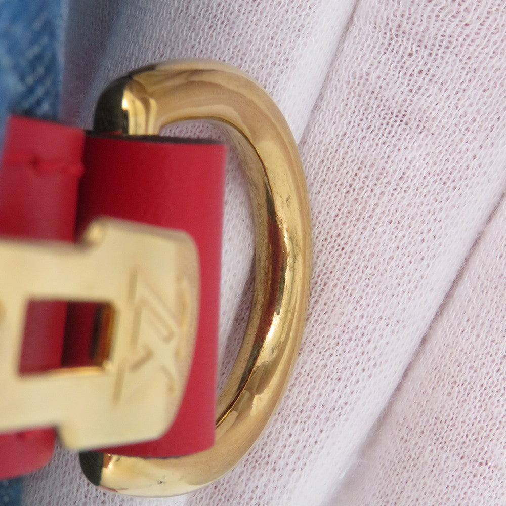 LOUIS VUITTON Speedy Bandouliere Blue/RedM45041 Monogram Denim Size 30