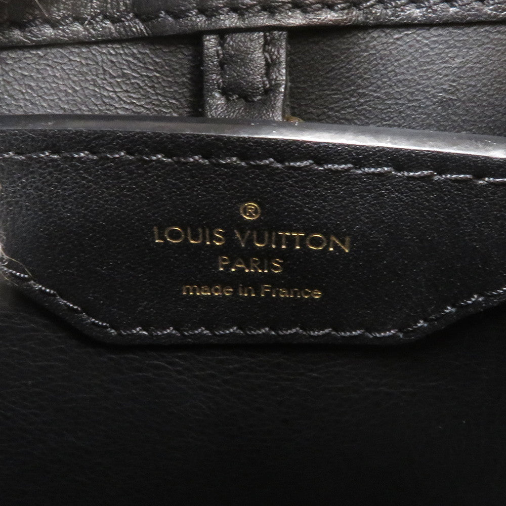 LOUIS VUITTON Capucines Noir/Red/Multicolor Leather Fur