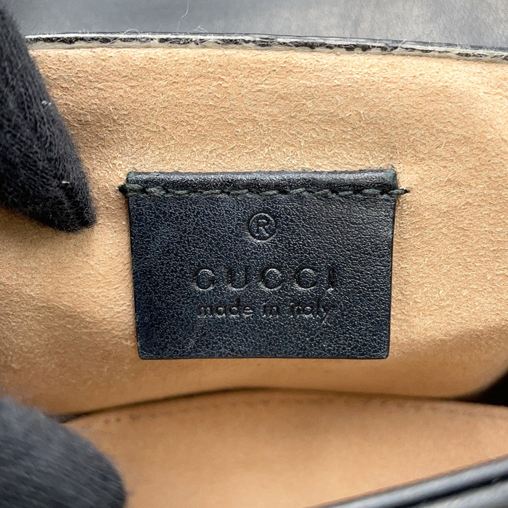 GUCCI GG Marmont Top Handle Bag Black547260 Leather Size Small