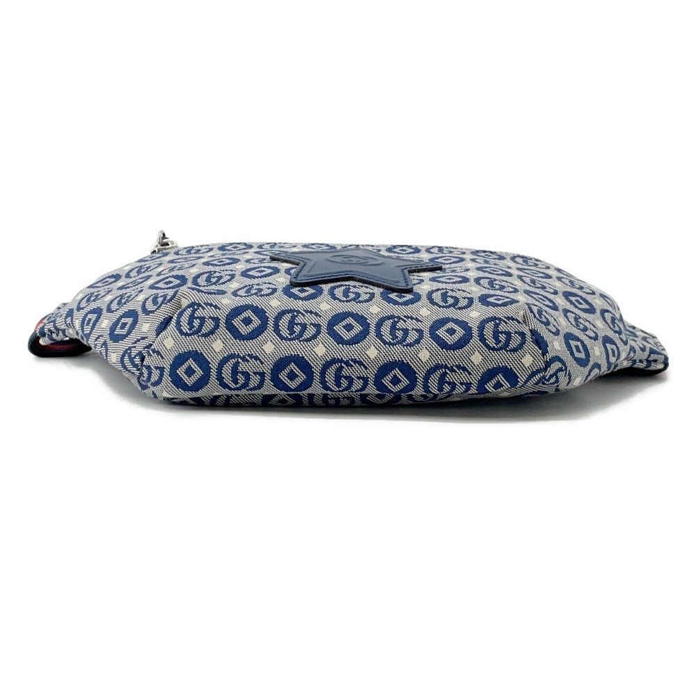 GUCCI Gucci Kids GG logo jacquard belt bag Blue502095 Canvas