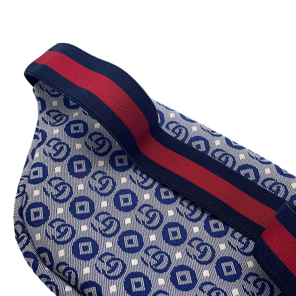 GUCCI Gucci Kids GG logo jacquard belt bag Blue502095 Canvas