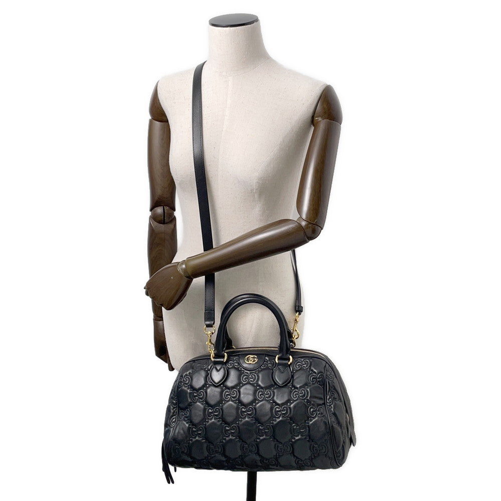 GUCCI GGMatelasse 2wayTravel Bag Black702242 Leather