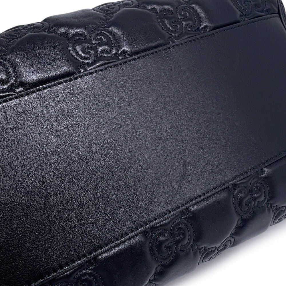 GUCCI GGMatelasse 2wayTravel Bag Black702242 Leather