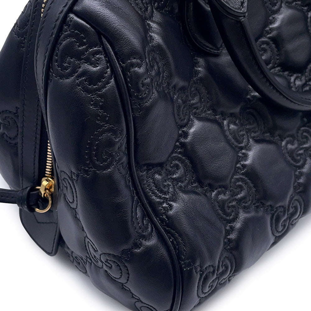 GUCCI GGMatelasse 2wayTravel Bag Black702242 Leather