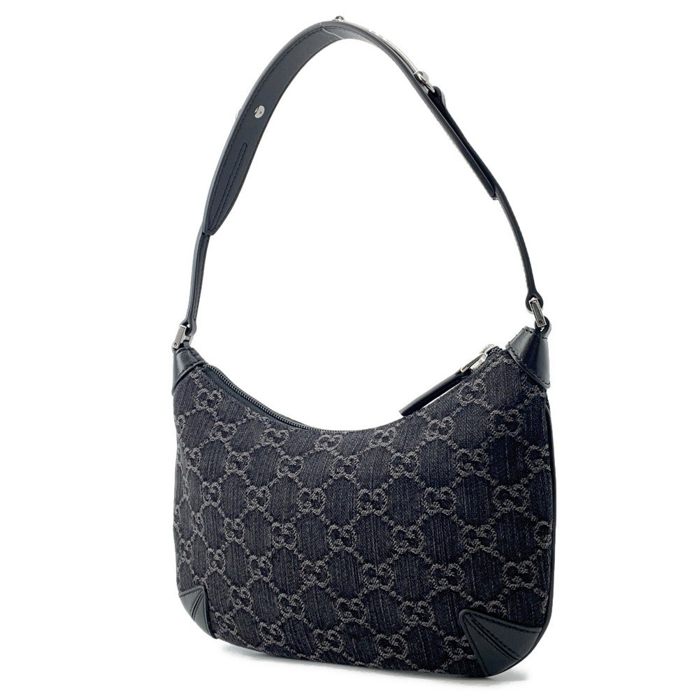 GUCCI Horsebit Slim Small Shoulder Bag Black774719 Denim Leather