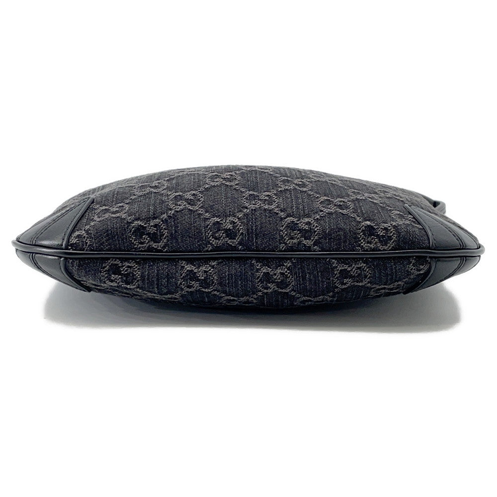 GUCCI Horsebit Slim Small Shoulder Bag Black774719 Denim Leather