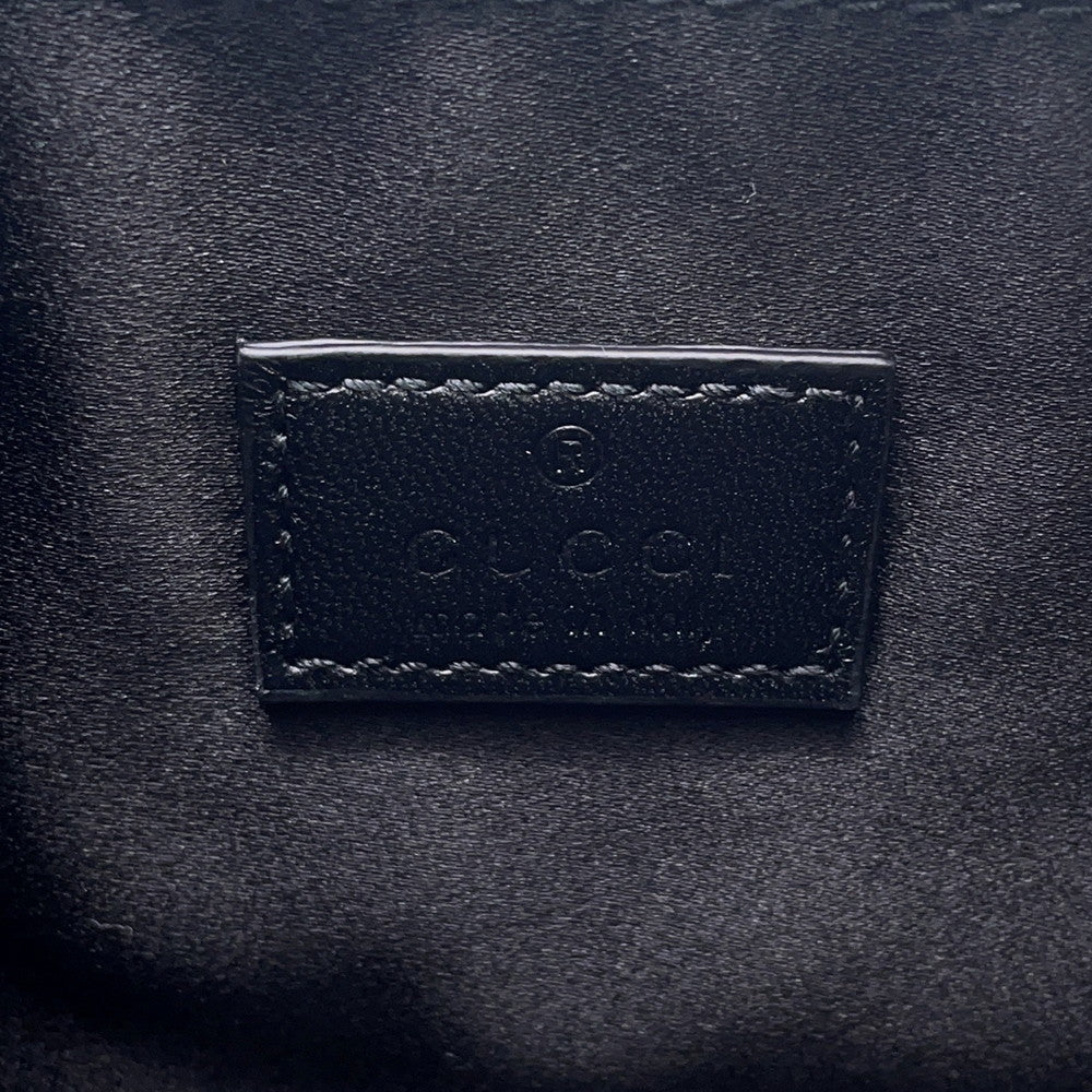 GUCCI Horsebit Slim Small Shoulder Bag Black774719 Denim Leather