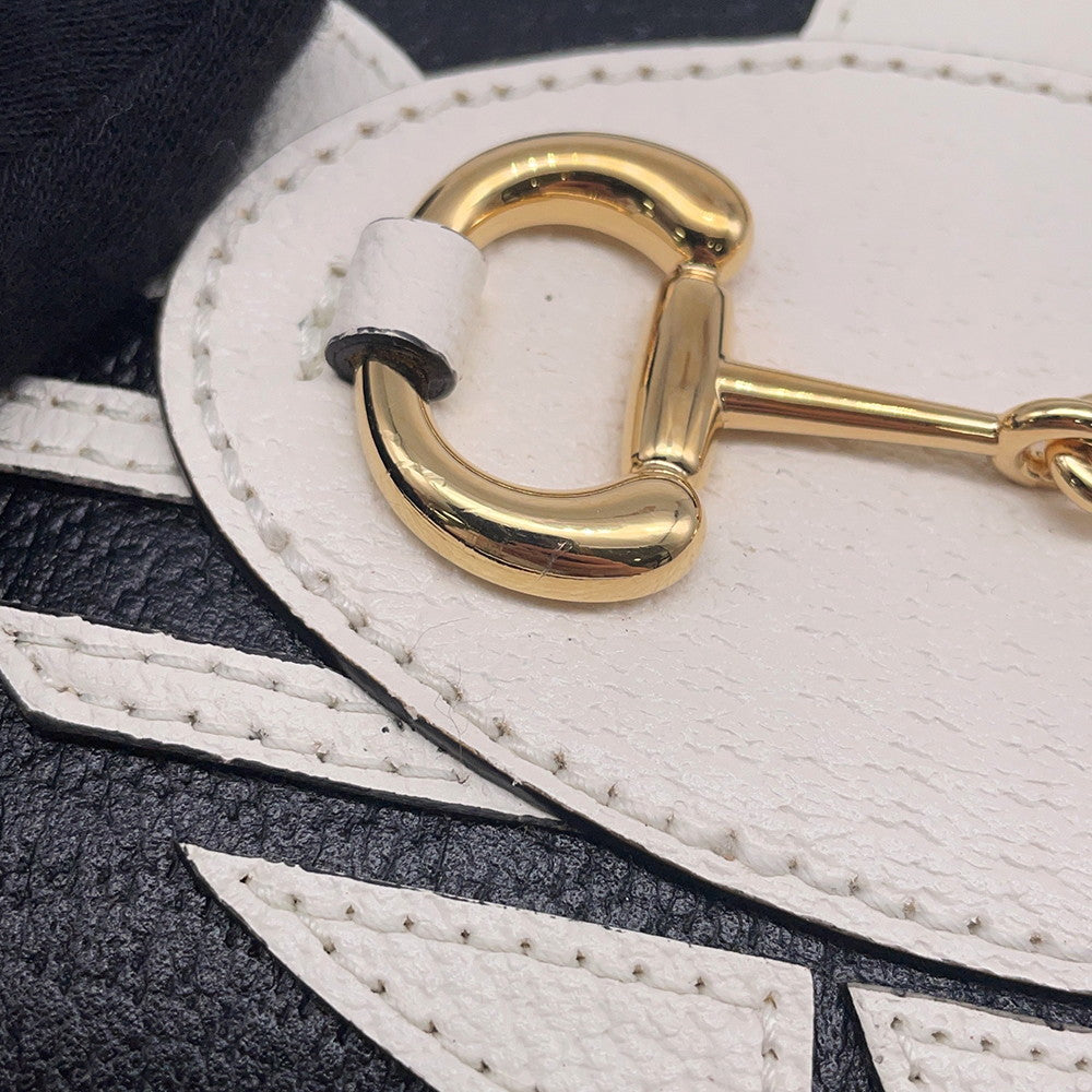 GUCCI GUCCIxadidas Horsebit1955 Shoulder Bag Black677212 Leather