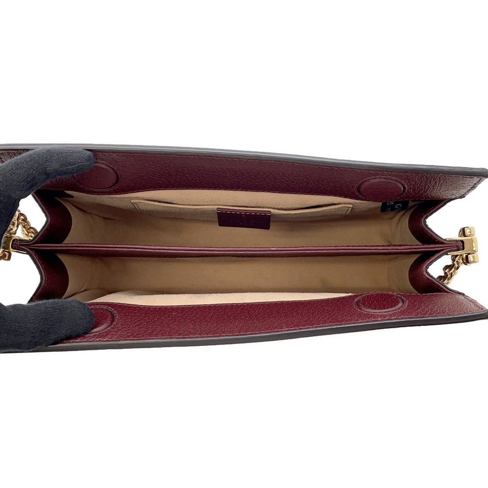 GUCCI Ophidia ChainShoulder Bag Bordeaux503877 Leather Size Small